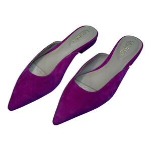 Lauren Ralph Lauren Women's Fuschia Suede Londyn Mule Shoes